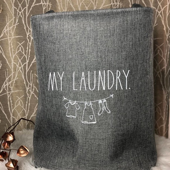RAE DUNN FARMHOUSE HOME DECOR BUNDLE BABY MOM LAUNDRY BASKET HOME NURSERY RD HTF - Picture 5 of 8